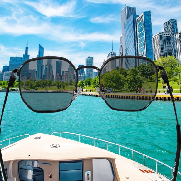 🇺🇸SIBERIAN Hexagonal BLACK Sunglasses Men/Women - Picture 9 of 15